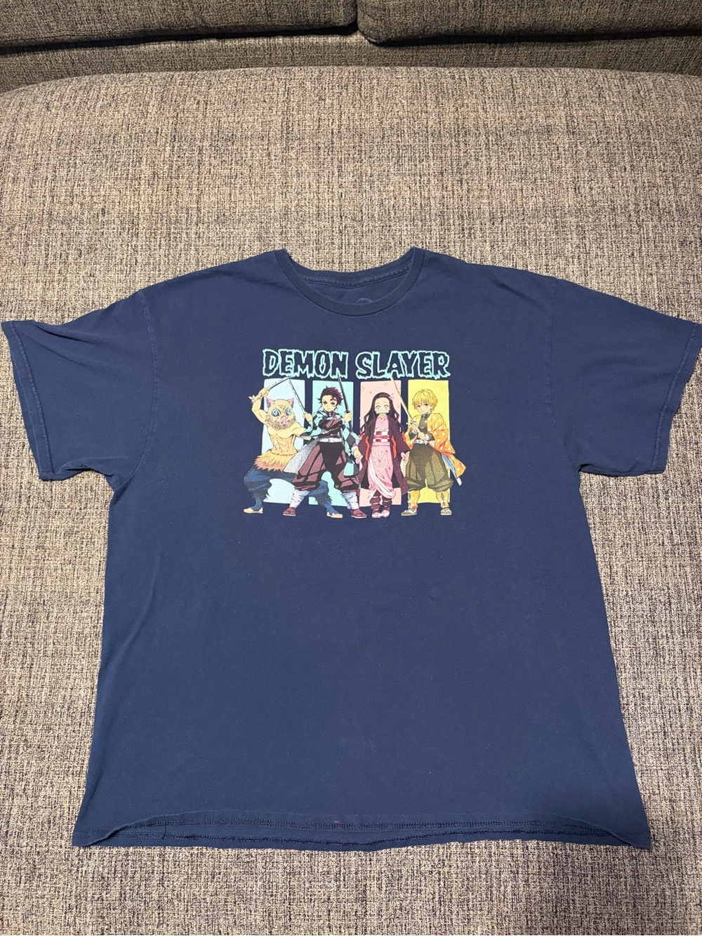 Demon Slayer Navy Graphic T-Shirt - Anime Crew Tee